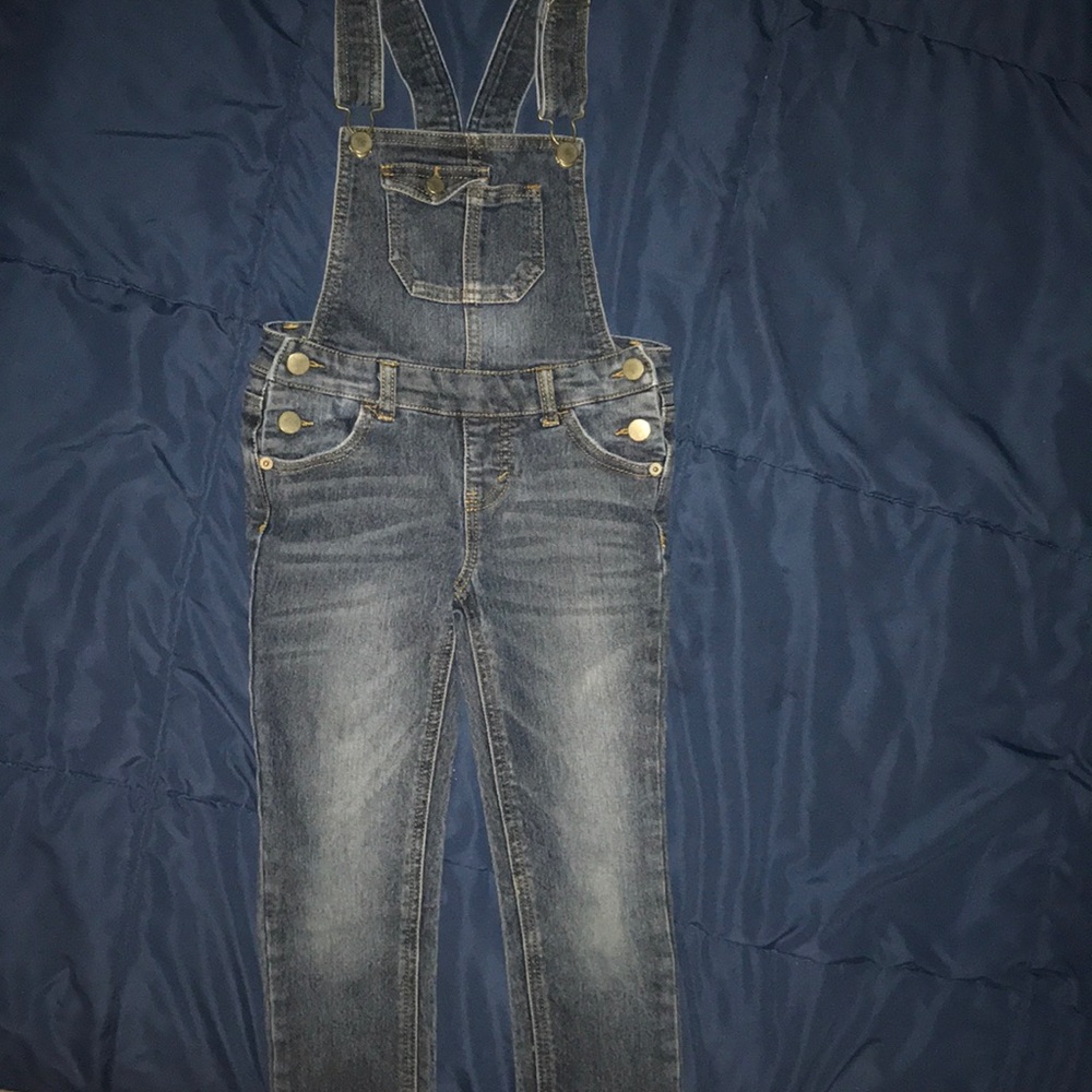 Girls skinny leg overalls